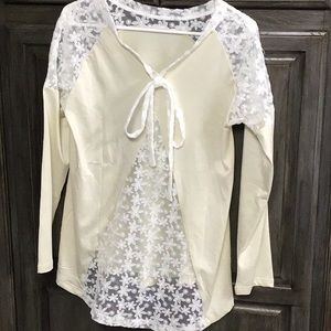 Lace and fabric top,